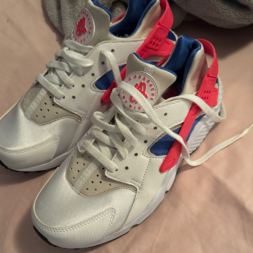 Kids White and Red Sneakers